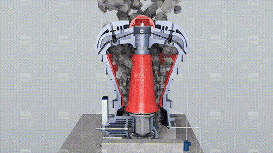 HGT旋回式破碎機(jī)工作原理動態(tài)展示